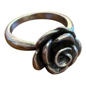 James Avery Retired Ring Size 6 Rose Blossom Sterling Silver 925